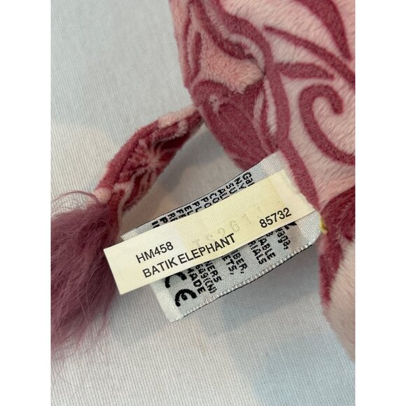 Ganz Webkinz Batik Elephant Plush Toy Pink & White Floral NO CODE - Picture 8 of 9